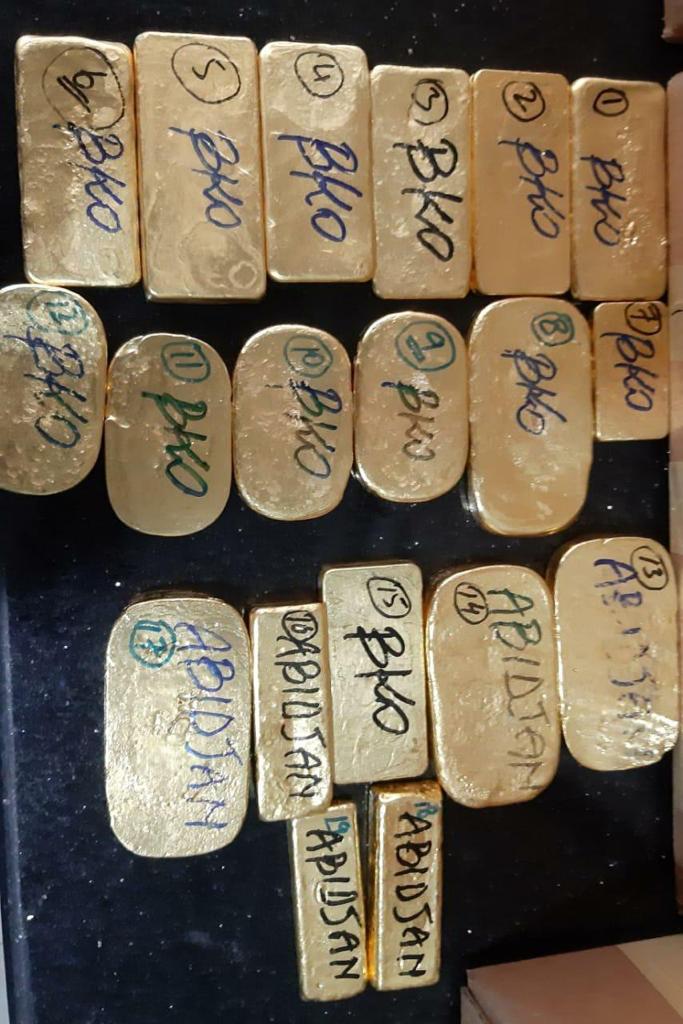 Stacked refined gold bars